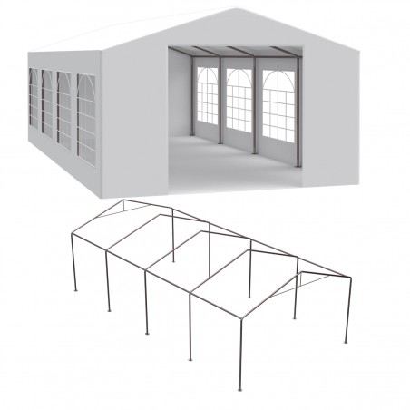 Cort, pavilion, alb, 4x8 m,...