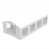 Cort, pavilion, alb, 4x8 m, 8 ferestre + 2 intrari, cadru din otel galvanizat, material PE 240g/m2, rezistent la UV si apa