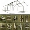 Cort profesional, pavilion, alb, 8x12 m, 12 ferestre + 2 intrari, cadru ranforsat din otel galvanizat, PVC 560g/m2, impermeabil
