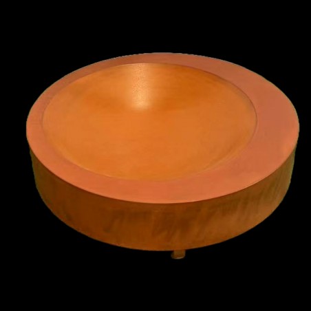 Semineu rotund, otel corten de 2 mm, dimensiuni: dia100 x H 26 cm, FlamaDomo