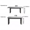 Set mobilier terasa sau gradina, 8 scaune, masa extensibila, aluminiu si impletitura tip funie, Riga