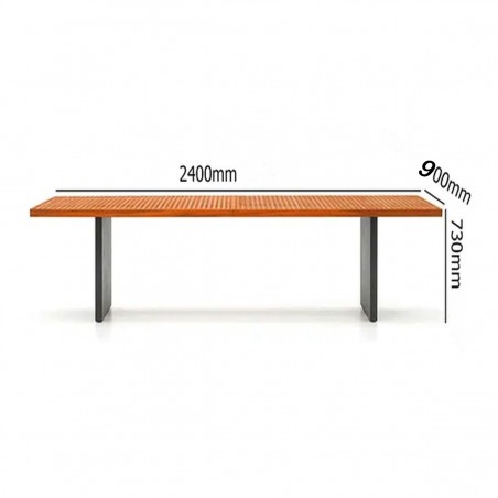Set mobilier terasa sau gradina, masa Tec cu 8 scaune perne incluse, cadru Aluminiu si poliratan, Mora