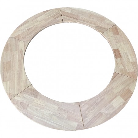 Gratar pe lemn cu plita mare si blat din lemn din stejar alb, spatiu pentru lemne, otel corten 2 mm, dia 100xH 90 cm, Avangarde