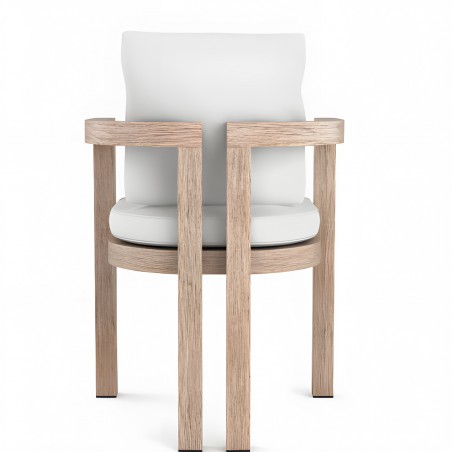 Set mobilier, terasa sau gradina, masa mare si 8 scaune, lemn de Tec integral, perne incluse, Primavera