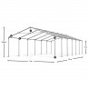 Pavilion Cort, 6x12 m, Profesional, PVC 560 g, Cadru metalic extra stabil, 12 ferestre laterale, Petreceri, Nunti, Evenimente
