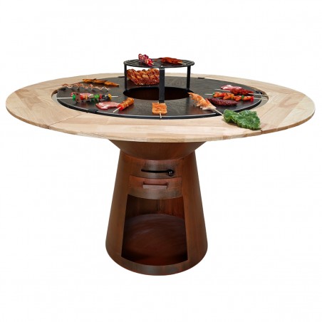 Gratar pe lemn cu plita...