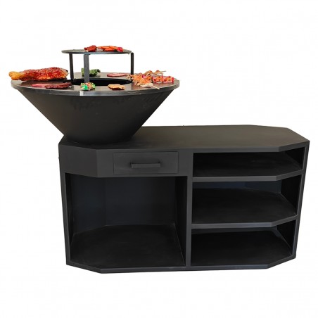 Gratar pe lemn cu plita...