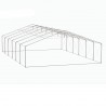 Cort tip hala profesional, magazie depozitare, gri, 8x12 m, 2 intrari, cadru ranforsat din otel galvanizat, PVC 560g/m2