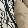 Scaun agatat California Black, Fotoliu suspendat de relaxare, Curte sau Living, confortabil si modern