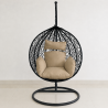 Scaun agatat California Black, Fotoliu suspendat de relaxare, Curte sau Living, confortabil si modern
