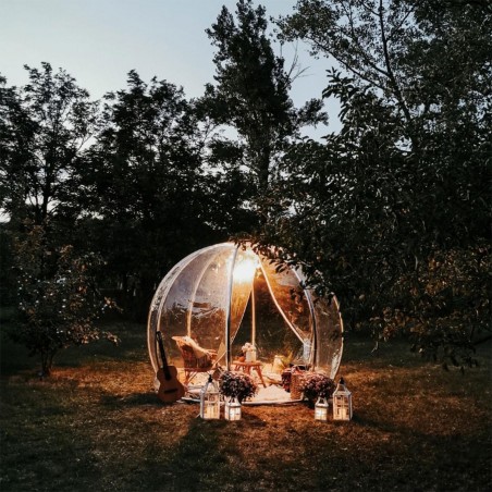 Igloo Astreea Crystal Pvc, iglu pavilion premium, complet aluminiu, iluminare Philips, sistem electric integrat, curte, piscina