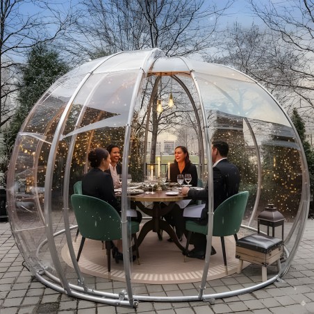 Igloo Astreea Pro Policarbonat, usa glisanta, iglu super-premium, complet aluminiu, iluminare Philips, sistem electric integrat