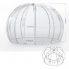 Igloo Astreea Pro Policarbonat, usa glisanta, iglu super-premium, complet aluminiu, iluminare Philips, sistem electric integrat
