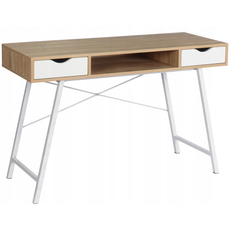 Birou natur cu 2 sertare