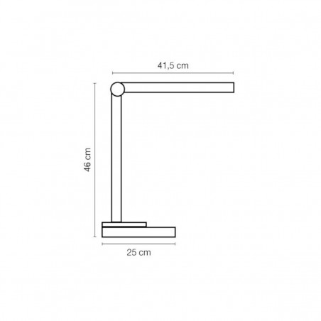 Lampa de birou Atlantis, alba, led 9W 3000/4000/6600ºK, Intrare USB 5V 0,5A, 46x25cm, 5 intensitati de lumina