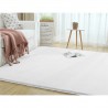 Covor Plusat, EGO-Rabbit, White, 3 cm grosime, spate Anti-Derapant, 180x260 cm, microfibra de matase