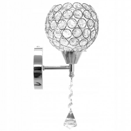 Aplica EGO Cristal Diamonds Chrome Metal, E27, Crom, 220V, sticla cristal