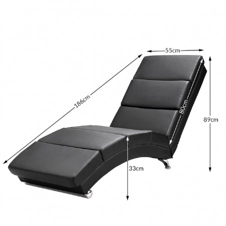 Fotoliu de relaxare pentru living, ergonomic, piele ecologica, cu functie de masaj si incalzire, Negru,Ego-London