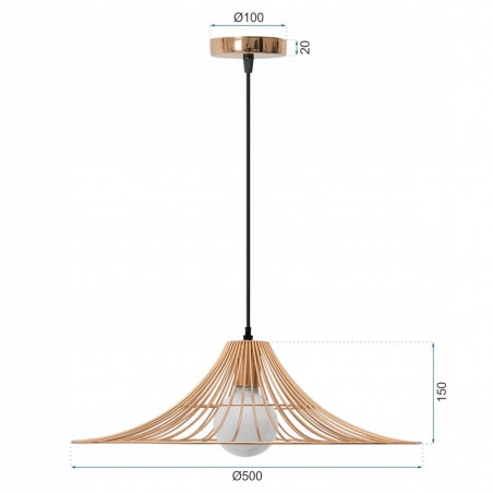 Pendul EGO Loft Round, E27, Negru, 230V, design unic