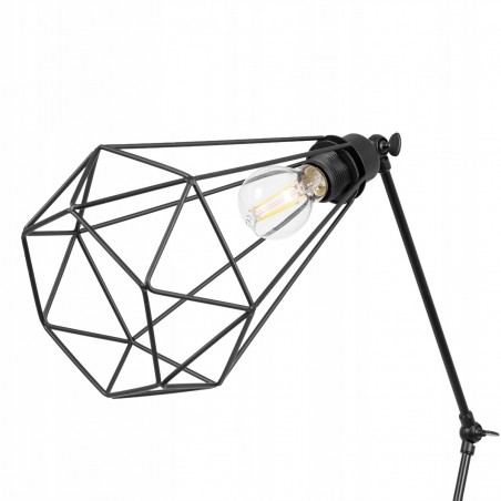 Lampadar Ego Reno, E27, 173 cm, Negru, 230V, reglabil