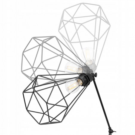 Lampadar Ego Reno, E27, 173 cm, Negru, 230V, reglabil