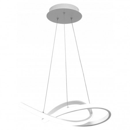 Lustra EGO Ring Irregular, diametru abajur 45 cm, LED, 40W, dimabila, telecomanda, Alb, 230V, control de la distanta