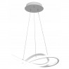 Lustra EGO Ring Irregular, diametru abajur 45 cm, LED, 40W, dimabila, telecomanda, Alb, 230V, control de la distanta