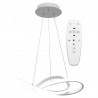 Lustra EGO Ring Irregular, diametru abajur 45 cm, LED, 40W, dimabila, telecomanda, Alb, 230V, control de la distanta
