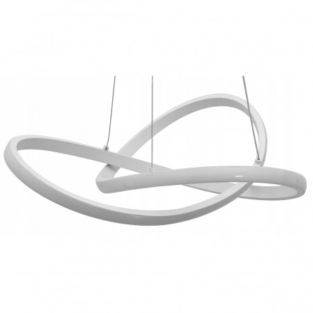Lustra EGO Ring Irregular, diametru abajur 45 cm, LED, 40W, dimabila, telecomanda, Alb, 230V, control de la distanta