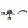 Lustra EGO Duza, 3 brate, LED, dimabila, telecomanda, 3 socluri, Gri, 220-240V, lampi din plastic