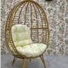 Fotoliu Ego-Atlas pentru terasa sau gradina, design Boho, poliratan,Natur, Bej Fotoliu Ego-Atlas pentru terasa sau gradina, design Boho, poliratan,Natur, Bej