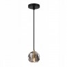 Pendul EGO Cristal Sphere Black Metal, G9, Negru/Auriu, 230V, glob cristal din plastic