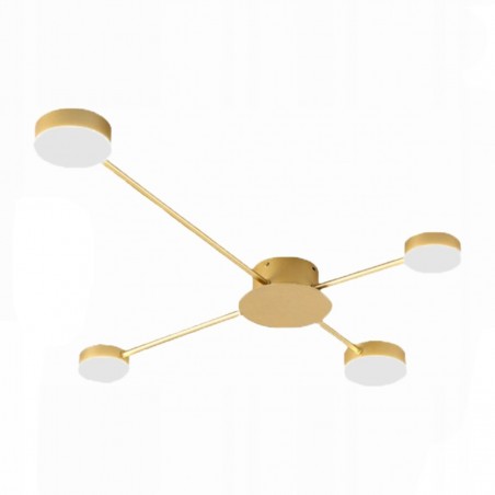 Lustra EGO Pajak Gold, LED, dimabila, telecomanda, 4 socluri, Auriu, 265V, control de la distanta