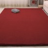 Covor Plusat, EGO-Rabbit, WineRed, 3 cm grosime, spate Anti-Derapant, 200x200 cm, microfibra de matase
