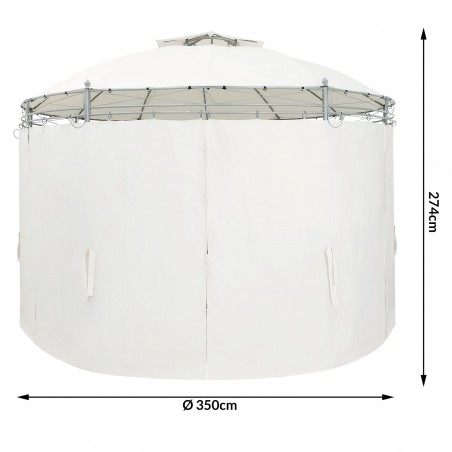 Pavilion EGO-Round, diametru 3.5 m, Bej, include pereti laterali