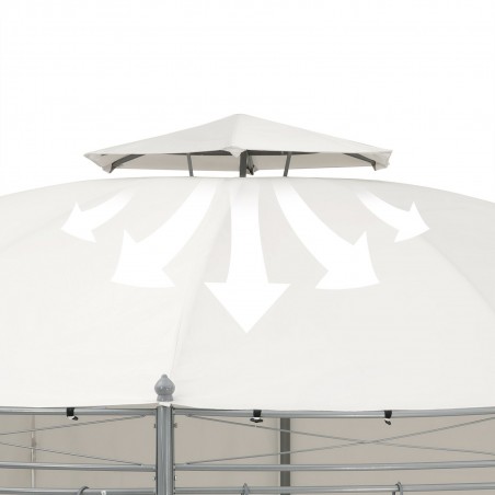 Pavilion EGO-Round, diametru 3.5 m, Bej, include pereti laterali