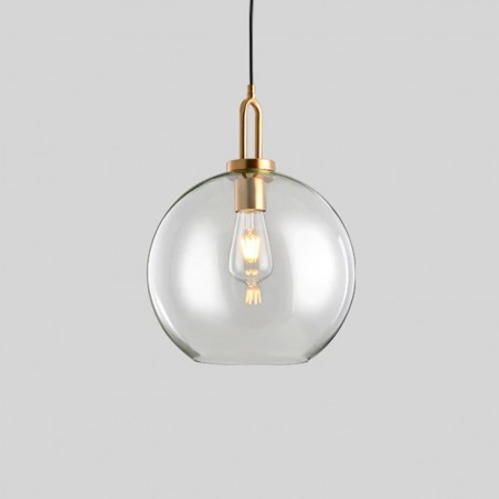 Pendul din sticla, EGO Ball Gold, diametru abajur 25 cm, E27, Auriu, 230V, design unic