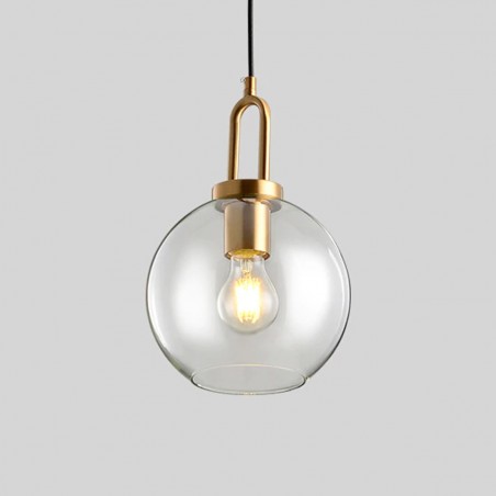 Pendul din sticla, EGO Ball Gold, diametru abajur 20 cm, E27, Auriu, 230V, design unic