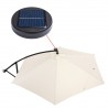 Umbrela cu panou solar, 8 benzi cu Led, 3.3 m, mecanism cu manivela, pentru gradina, plaja, terasa, EGO