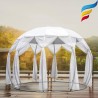Igloo Astreea Umbrella, iglu pavilion premium, complet aluminiu, iluminare Philips, sistem electric integrat, curte, piscina