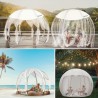 Igloo Astreea Umbrella, iglu pavilion premium, complet aluminiu, iluminare Philips, sistem electric integrat, curte, piscina