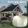 Igloo Astreea Canopy, iglu pavilion premium, complet aluminiu, iluminare Philips, sistem electric integrat, curte, piscina